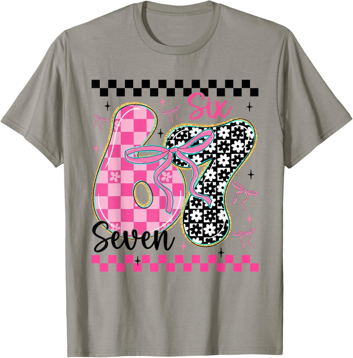 67 Funny Meme Filled with Hearts Six Seven Valentine’s Day T-Shirt - T-Shirt | Sand