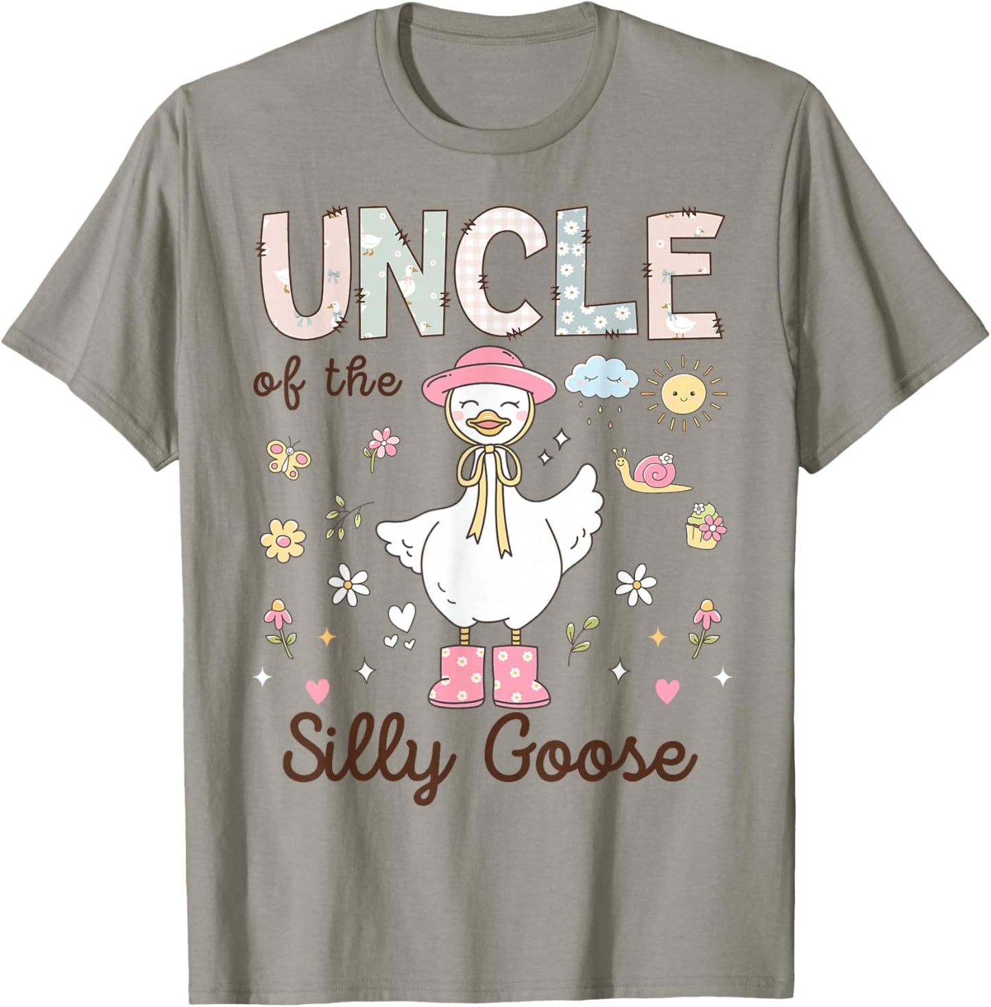Uncle of The Silly Goose First Birthday Girl Family T-Shirt - T-Shirt | Sand