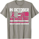 in October We Wear Pink Postal Worker Breast Cancer T-Shirt - T-Shirt | Sand