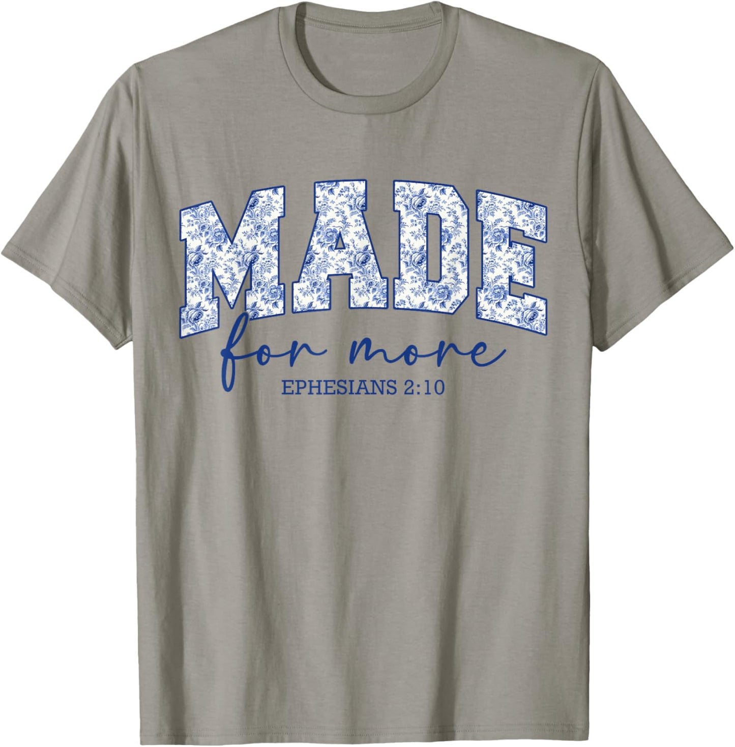 Made for More Blue Chinoiserie Christian Jesus Women Girls T-Shirt - T-Shirt | Sand