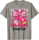 100 Days Smarter Coquette Bow Girls Kids 100th Day of School T-Shirt - T-Shirt | Sand
