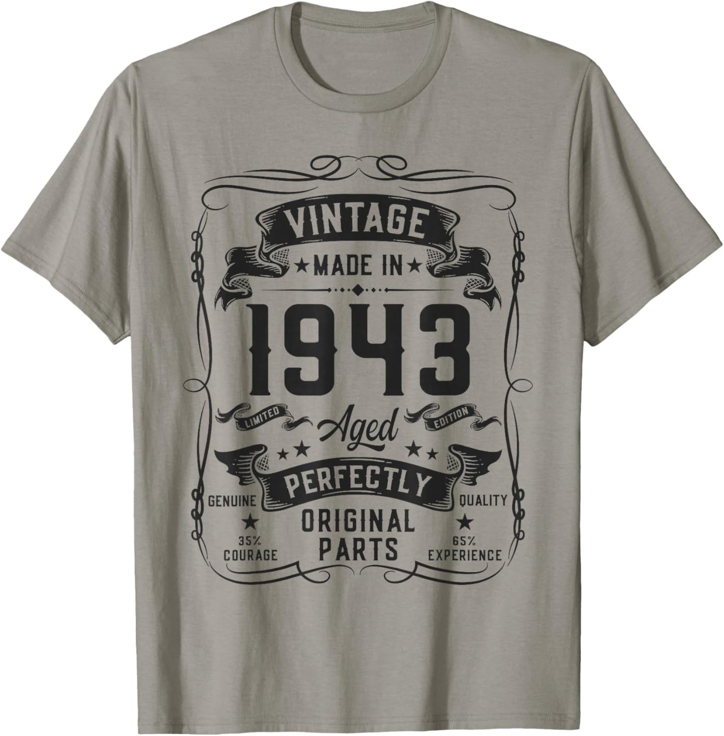 Vintage 1943 83yr 83rd Birthday Gifts 83 Years Old T-Shirt - T-Shirt | Sand