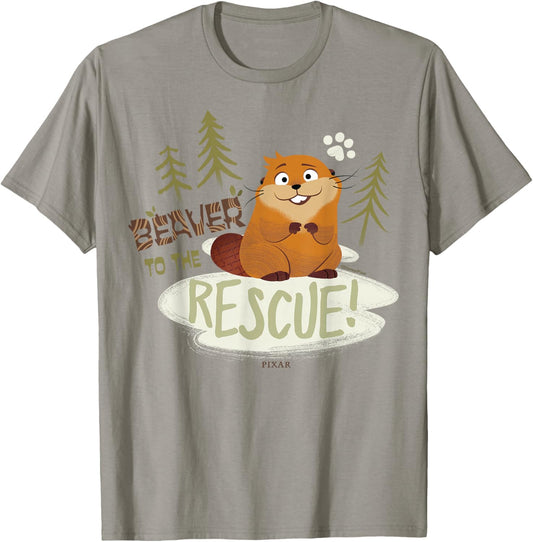 Disney Pixar Hoppers Beaver to The Rescue Cute Forest T-Shirt - T-Shirt | Sand