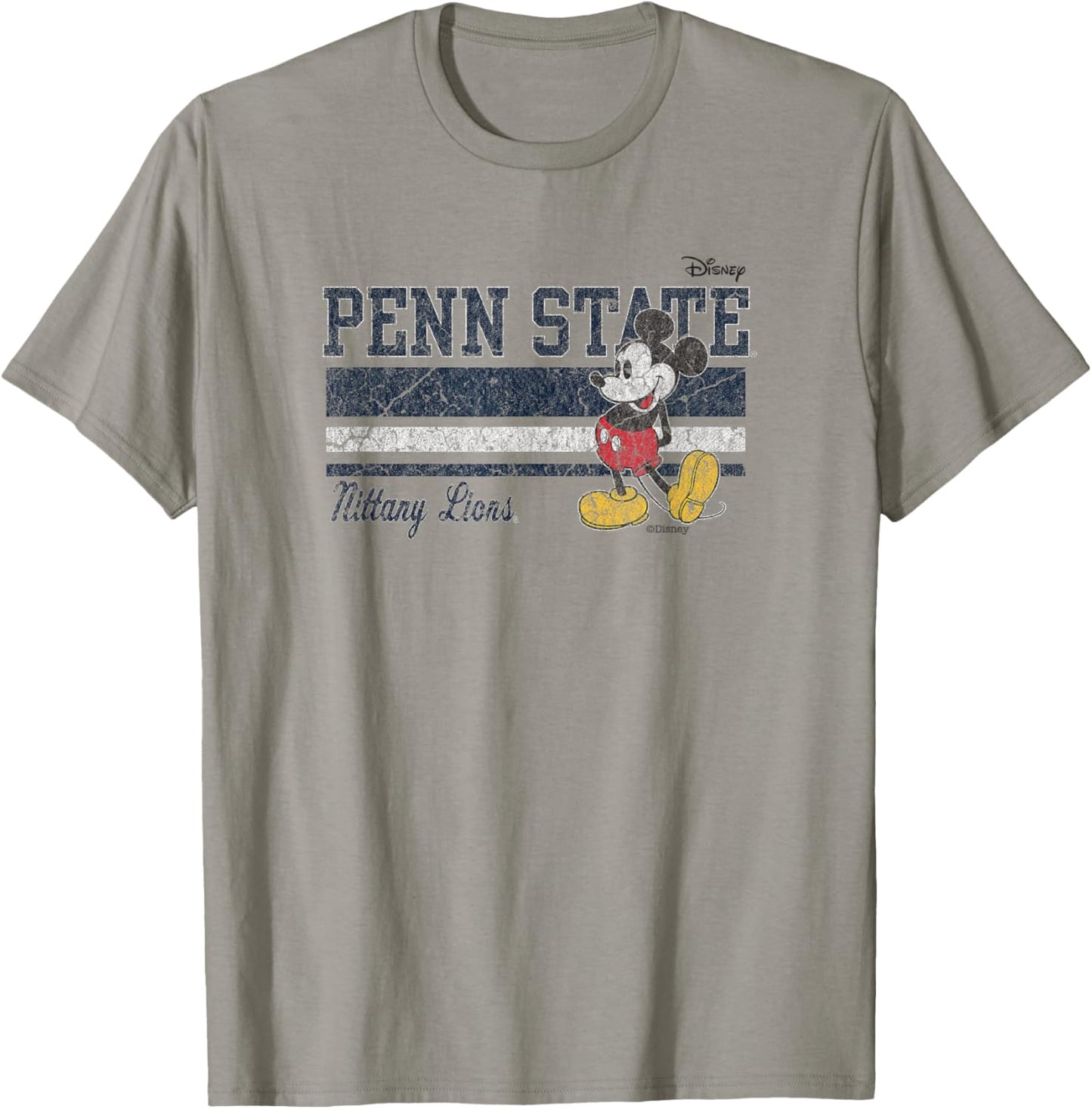 Penn State Nittany Lions Mickey Mouse Vintage Gray T-Shirt - T-Shirt | Sand