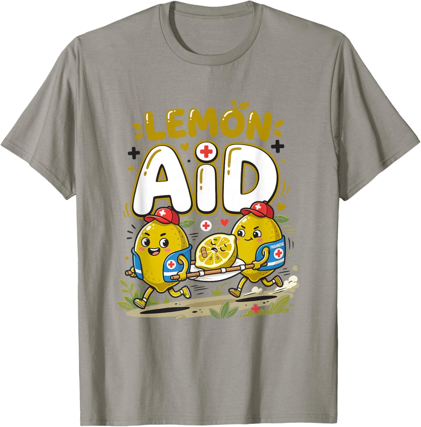 Lemon Aid Ambulance Lemonade Pun Citrus Fruit Lover Foodie T-Shirt - T-Shirt | Sand