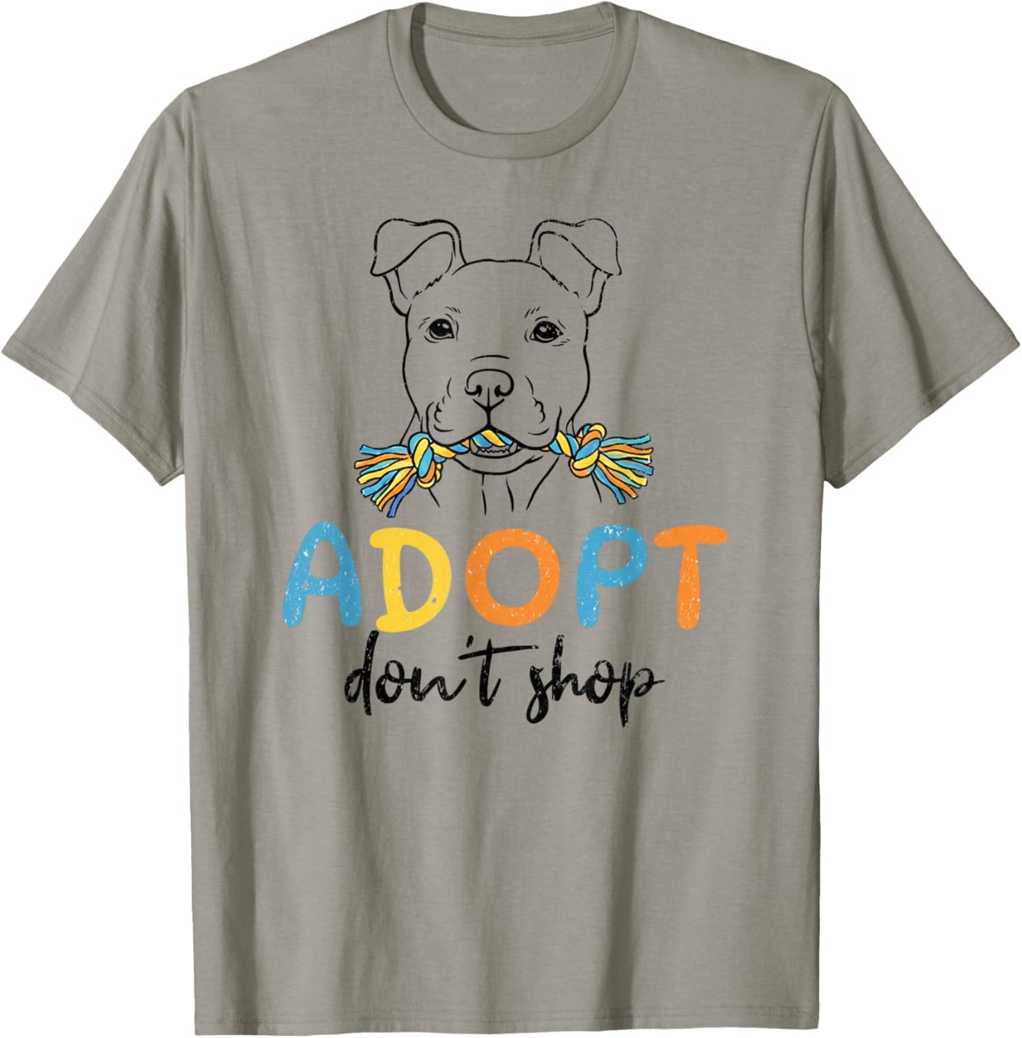Adopt Don’t Shop Dog Rescue Awareness Cute Rescue Dog T-Shirt - T-Shirt | Sand