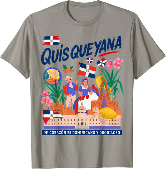 Dominican Flag Idea Women República Dominicana Quisqueyana T-Shirt - T-Shirt | Sand