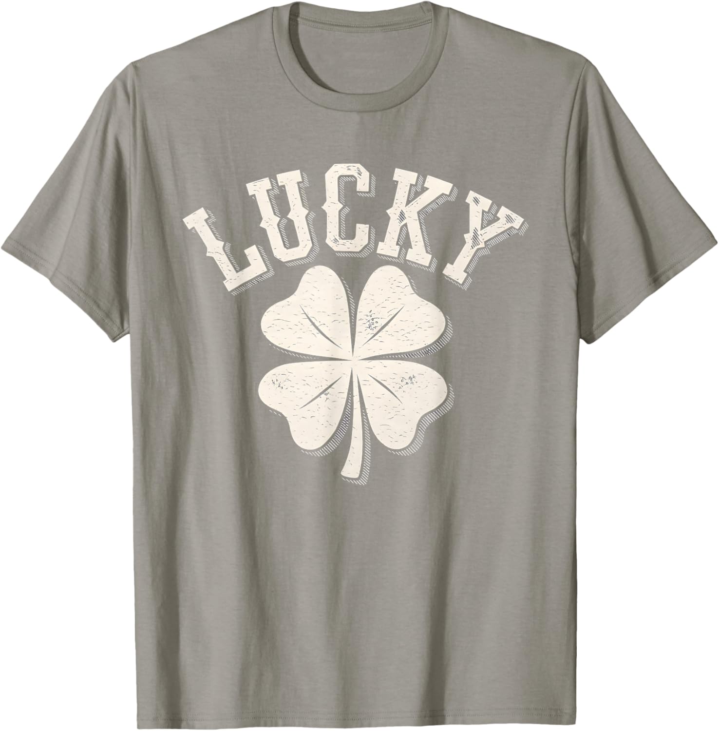 Vintage Lucky Shamrock Clover Leprechaun Irish Shenanigan T-Shirt - T-Shirt | Sand