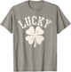 Vintage Lucky Shamrock Clover Leprechaun Irish Shenanigan T-Shirt - T-Shirt | Sand