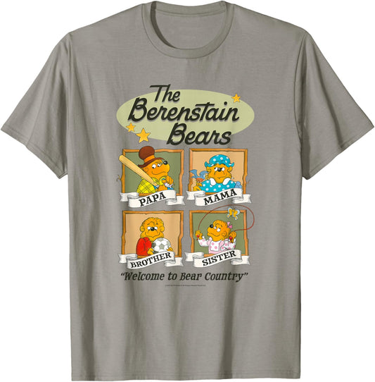 The Berenstain Bears Family Sports and Hobbies Vintage Book T-Shirt - T-Shirt | Sand