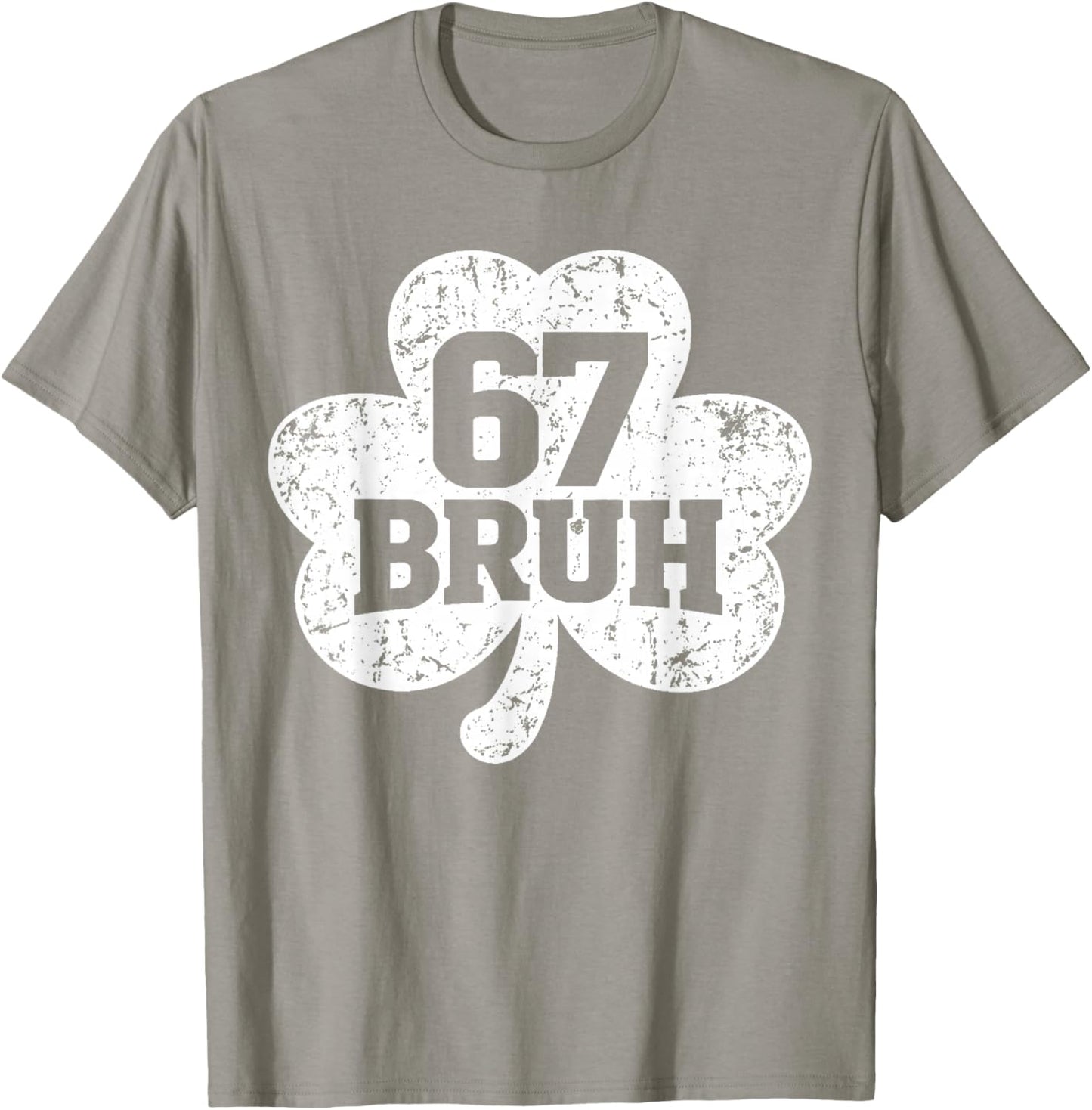 67 Bruh St Patricks Day Shirts for Kids Boys Six Seven Funny T-Shirt - T-Shirt | Sand