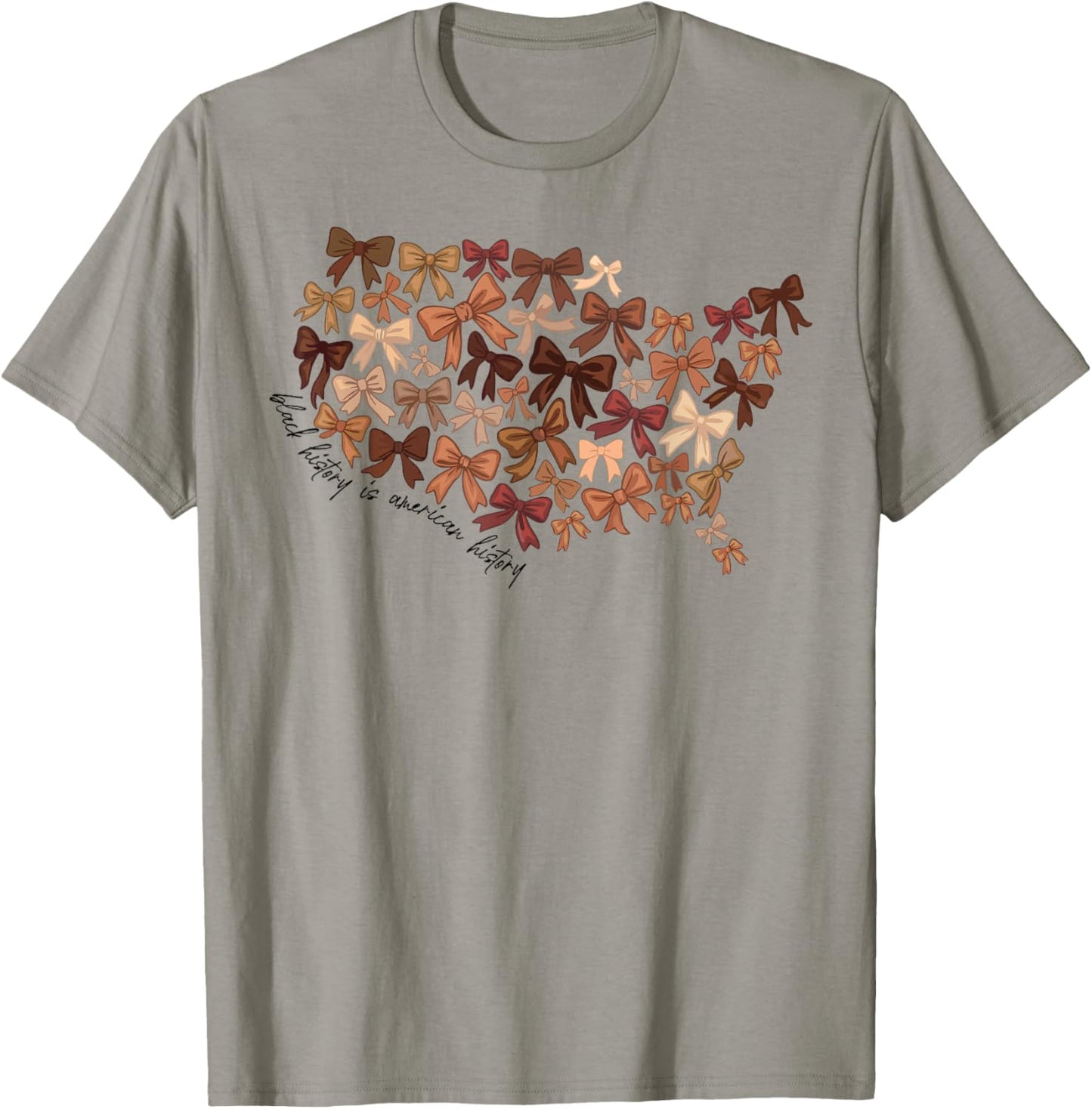 Black History is American History Coquette Bow Women Girls T-Shirt - T-Shirt | Sand