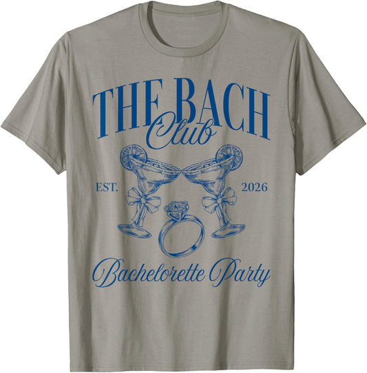 The Bach Club Est 2026 Team Bride Bachelorette Party T-Shirt - T-Shirt | Sand