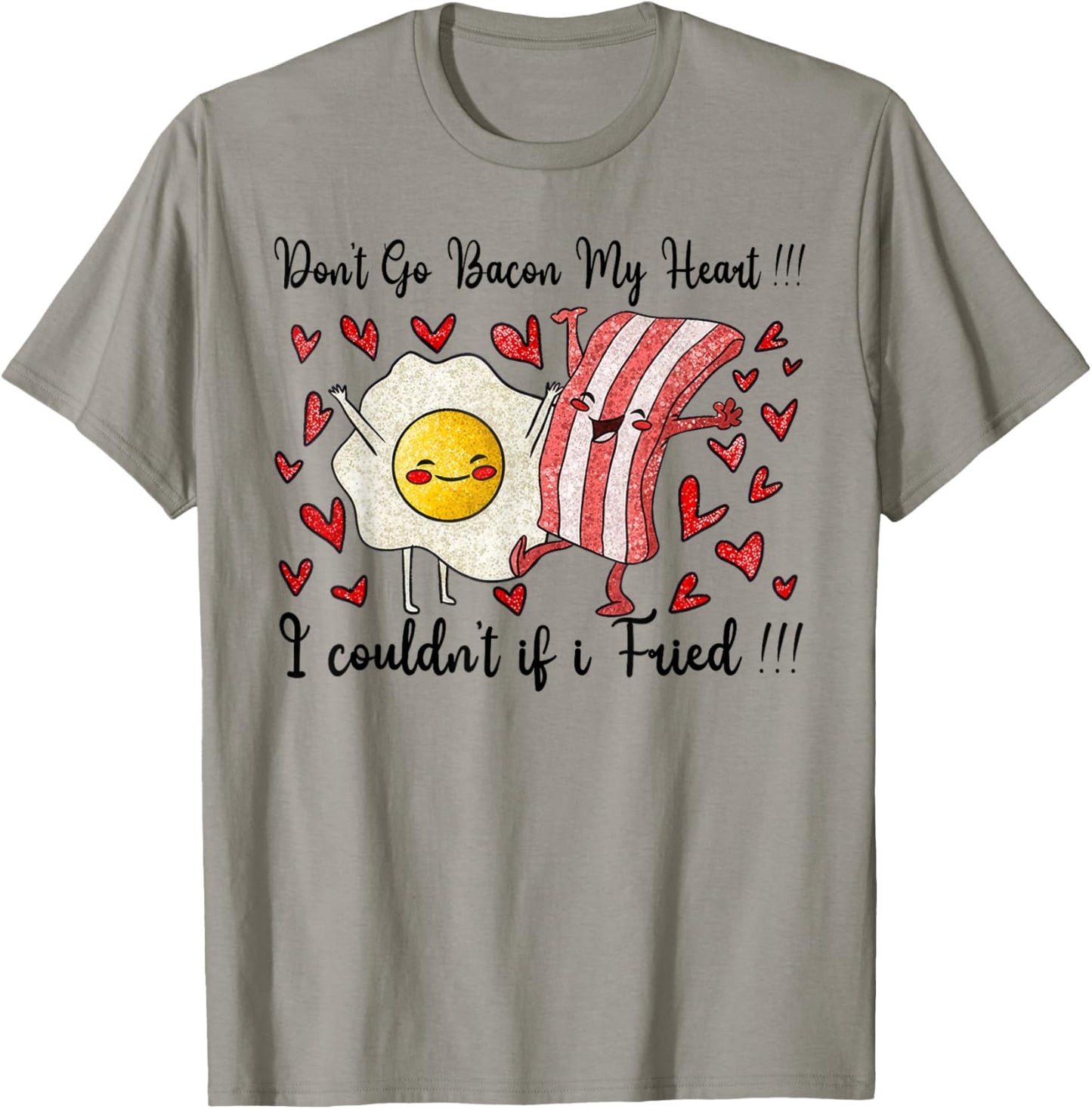 Bacon and Eggs Valentine's Day T-Shirt - T-Shirt | Sand