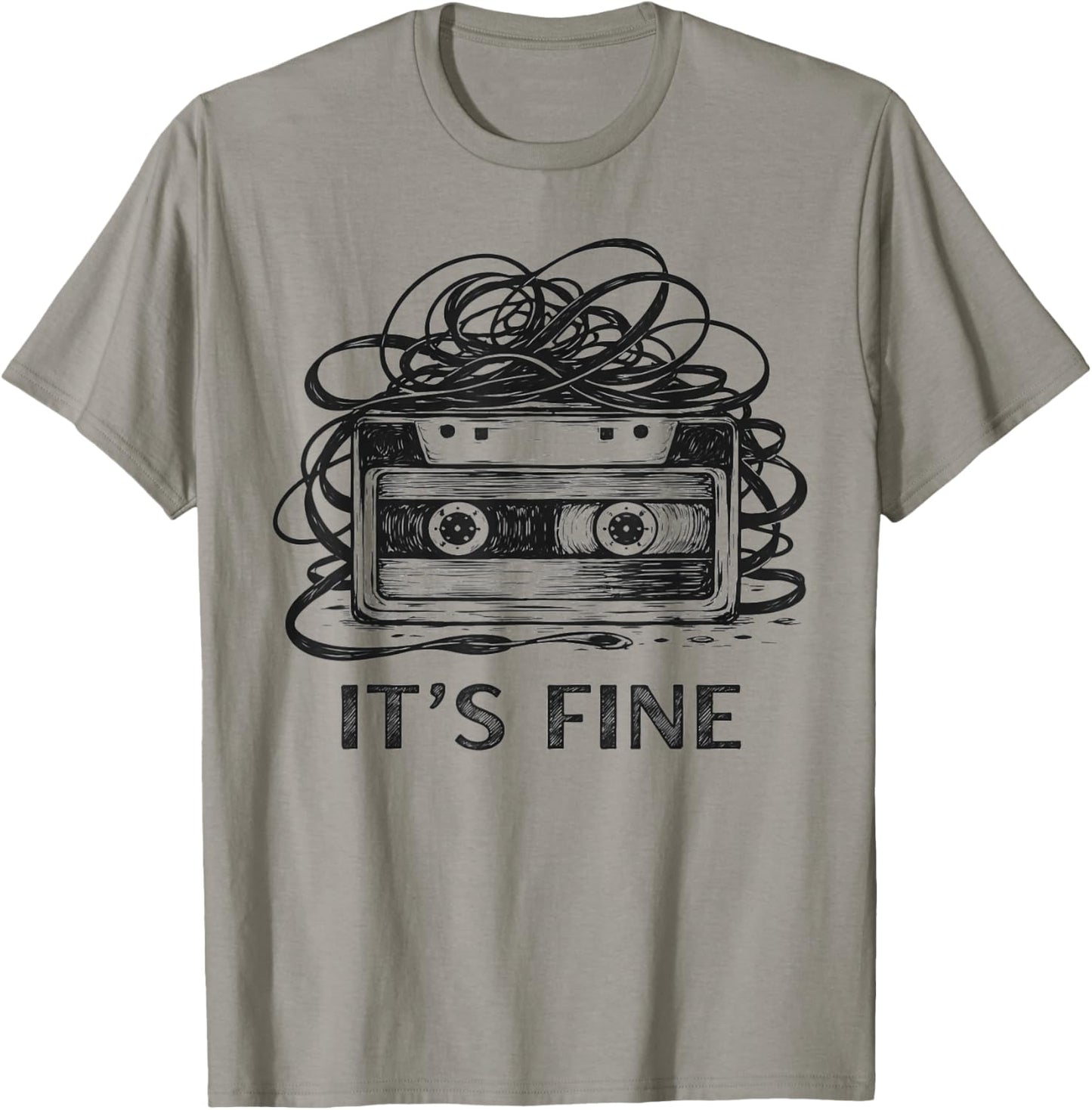 It's Fine Retro Cassette Tape 80's 90's T-Shirt - T-Shirt | Sand