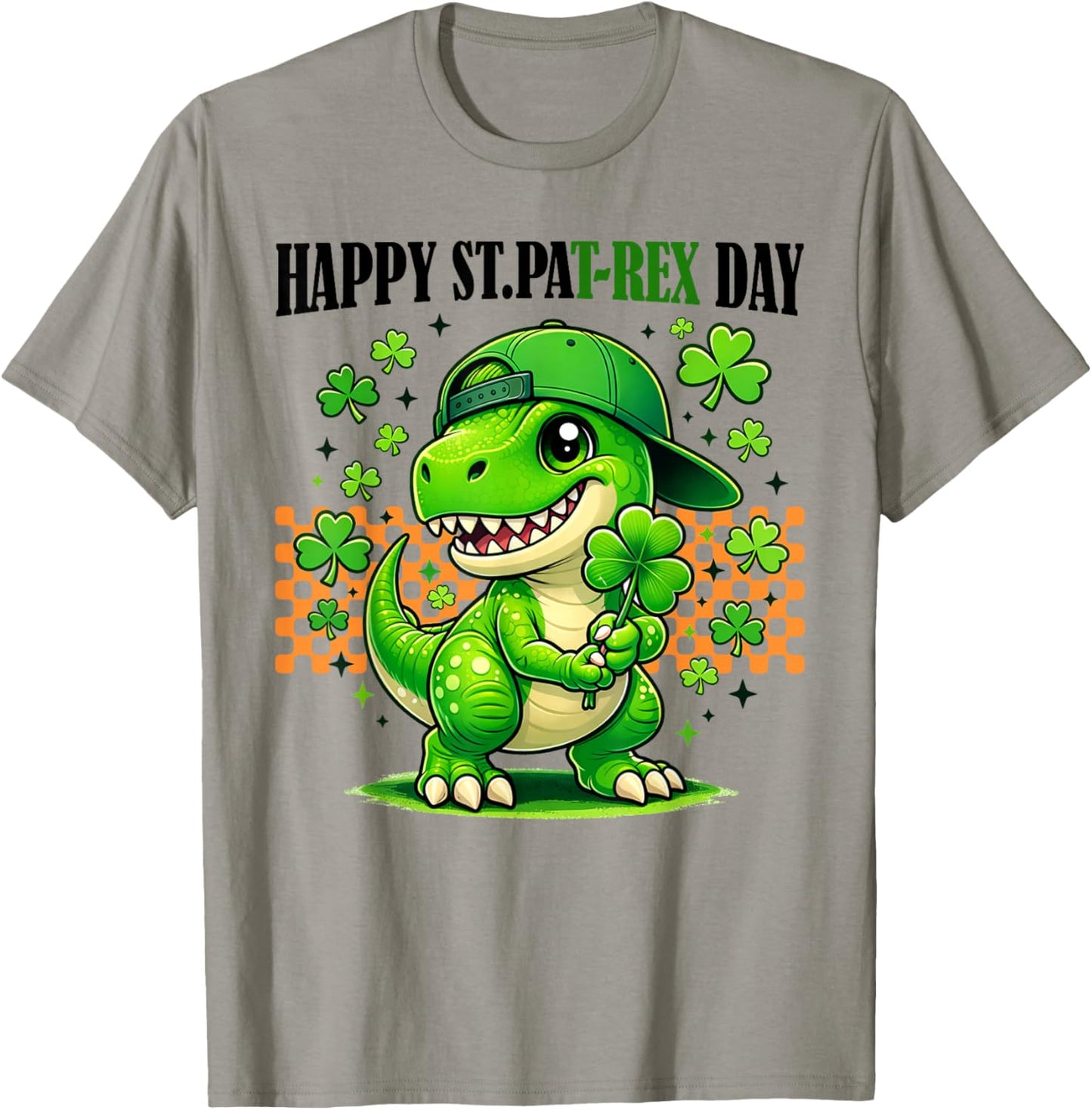 St. Patrick's Day Dinosaur Lover T-rex Happy St. Pat-rex Day T-Shirt - T-Shirt | Sand