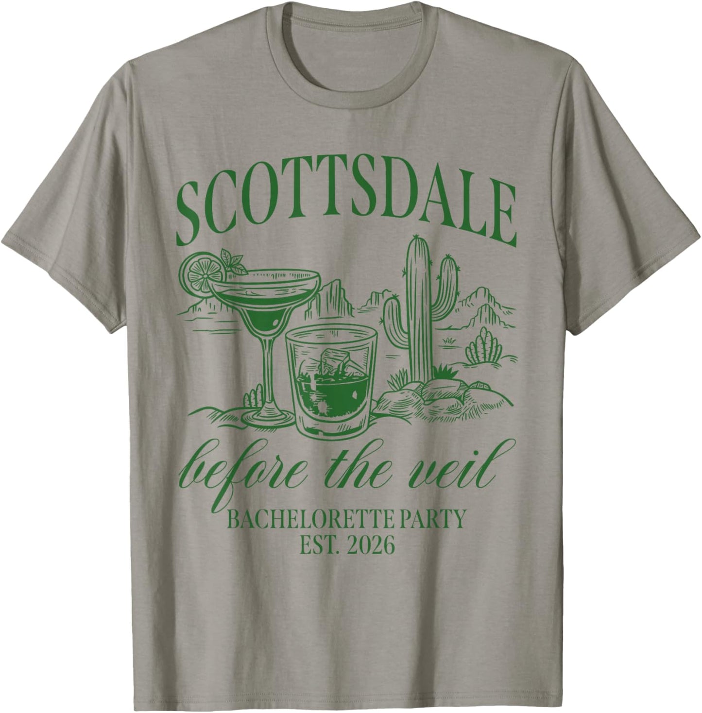 Scottsdale Before The Veil Bachelorette Party Est 2026 T-Shirt - T-Shirt | Sand