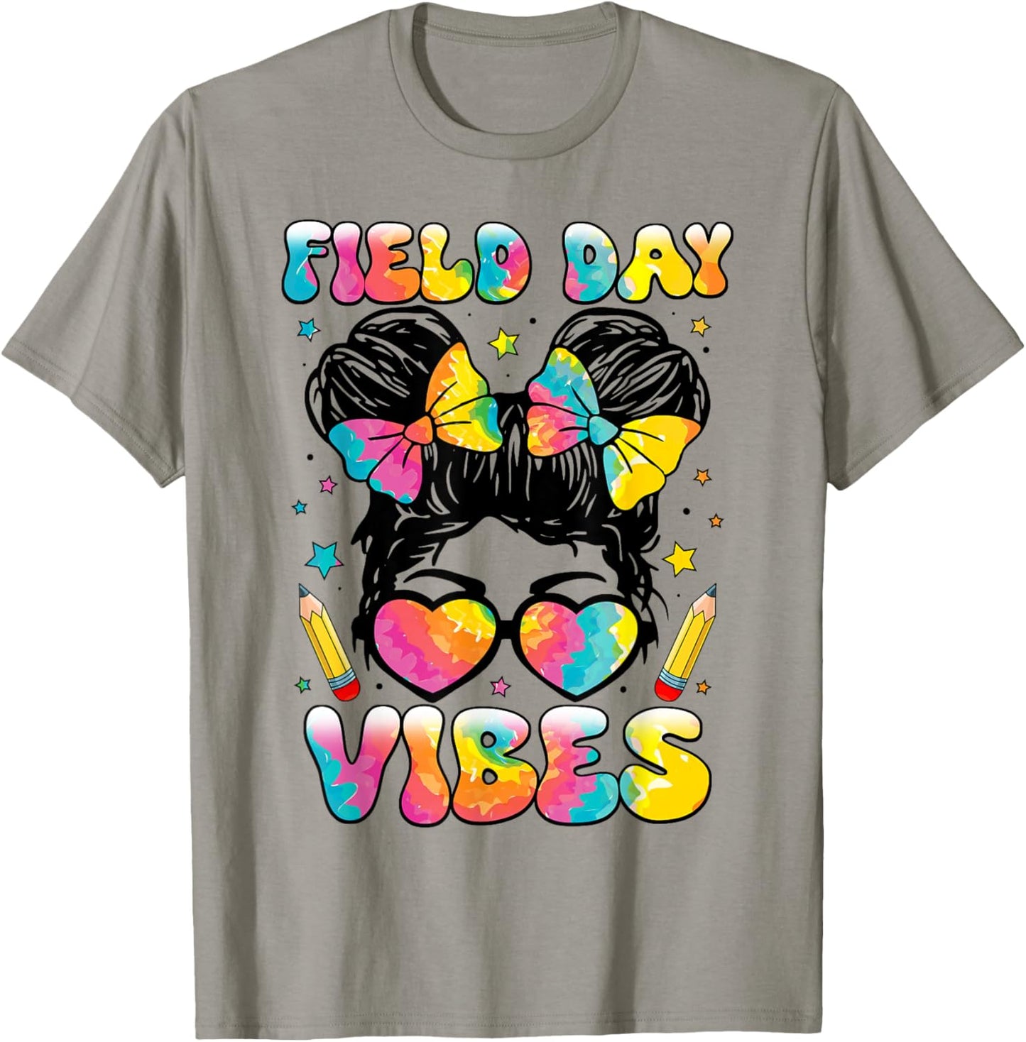 Field Day Vibes Shirt for Teacher Kids Happy Field Day 2026 T-Shirt - T-Shirt | Sand
