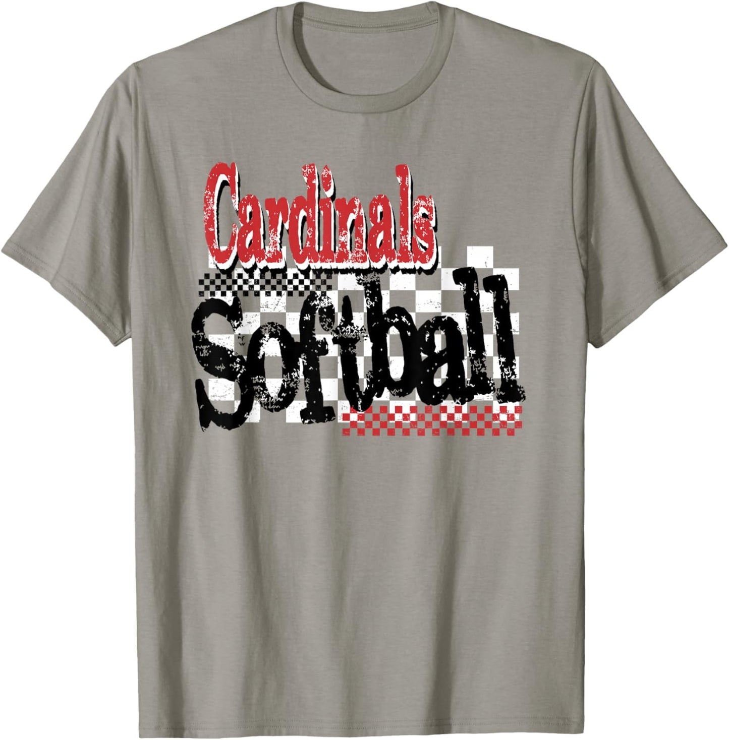 Cardinals School Spirit Game Day Softball Mom T-Shirt - T-Shirt | Sand