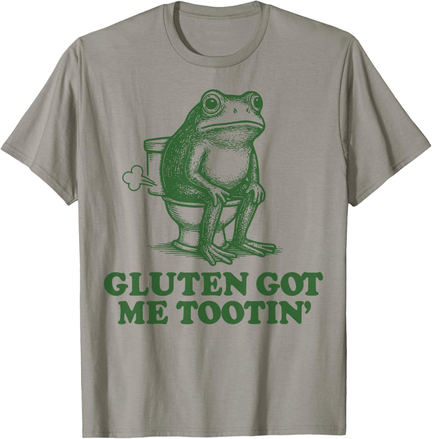 Gluten Got Me Tootin Frog T-Shirt - T-Shirt | Sand