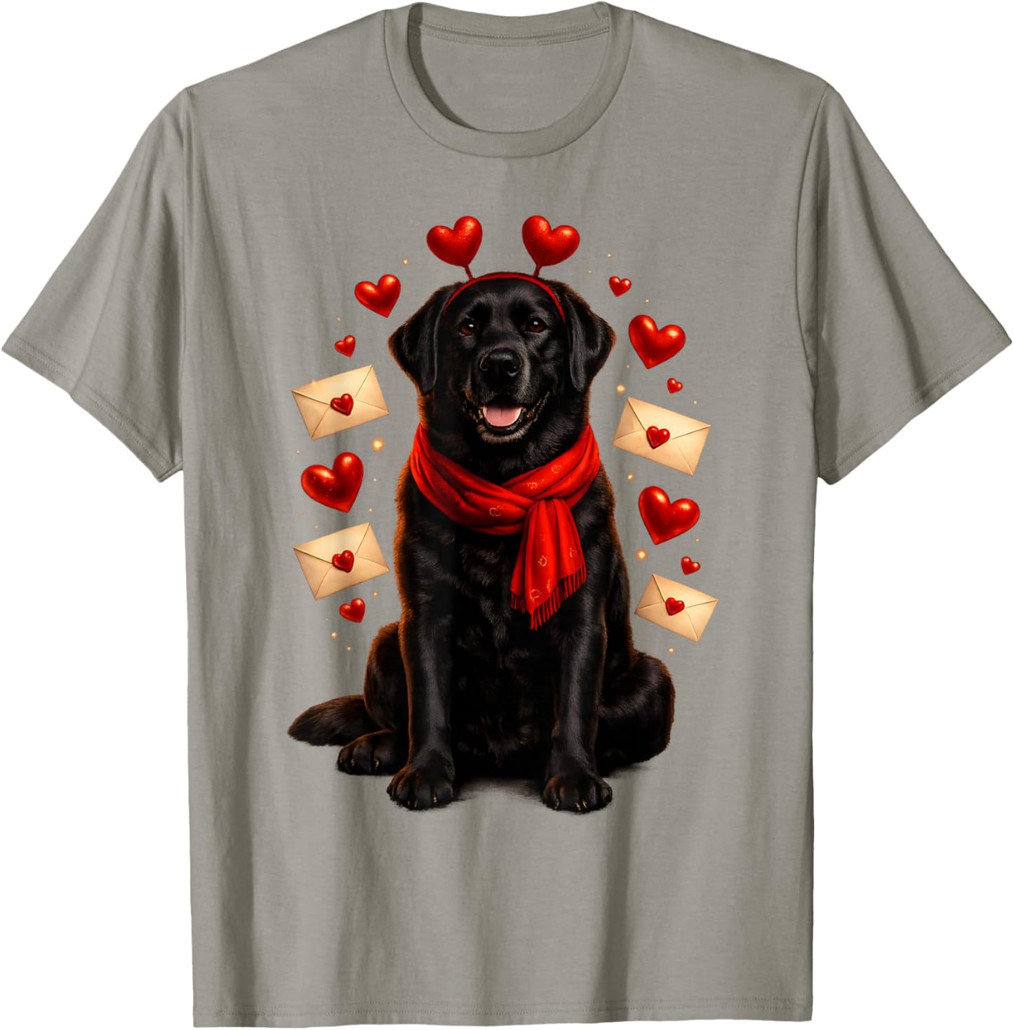 Cute Black Labrador Valentines Dog Mama Men Kids T-Shirt - T-Shirt | Sand