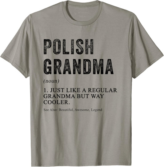 Funny Polish Grandma Definition for Polish Women T-Shirt - T-Shirt | Sand