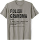 Funny Polish Grandma Definition for Polish Women T-Shirt - T-Shirt | Sand