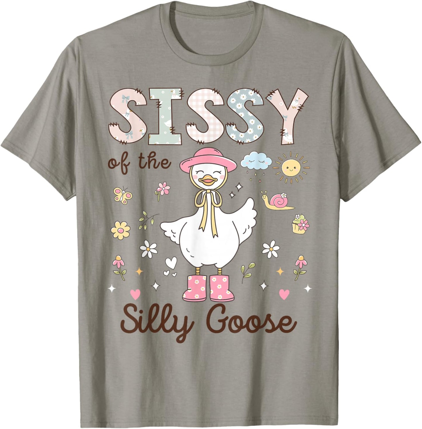 Sissy of The Silly Goose First Birthday Girl Family T-Shirt - T-Shirt | Sand
