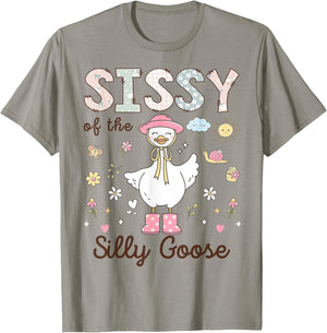 Sissy of The Silly Goose First Birthday Girl Family T-Shirt - T-Shirt | Sand