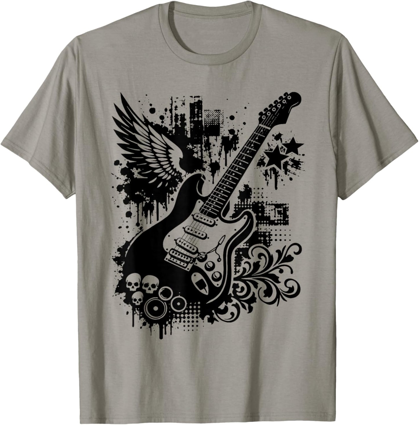Frutiger Metro - Y2K Electric Guitar T-Shirt - T-Shirt | Sand