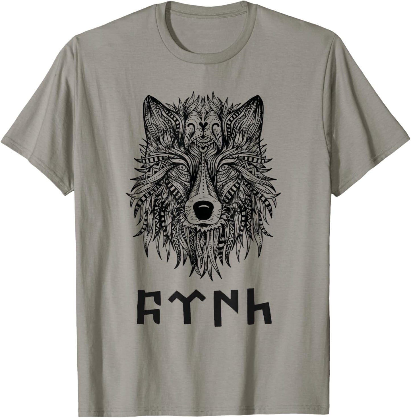 Türk Quote with Göktürk Letters & Köktürk Bozkurt Head T-Shirt - T-Shirt | Sand