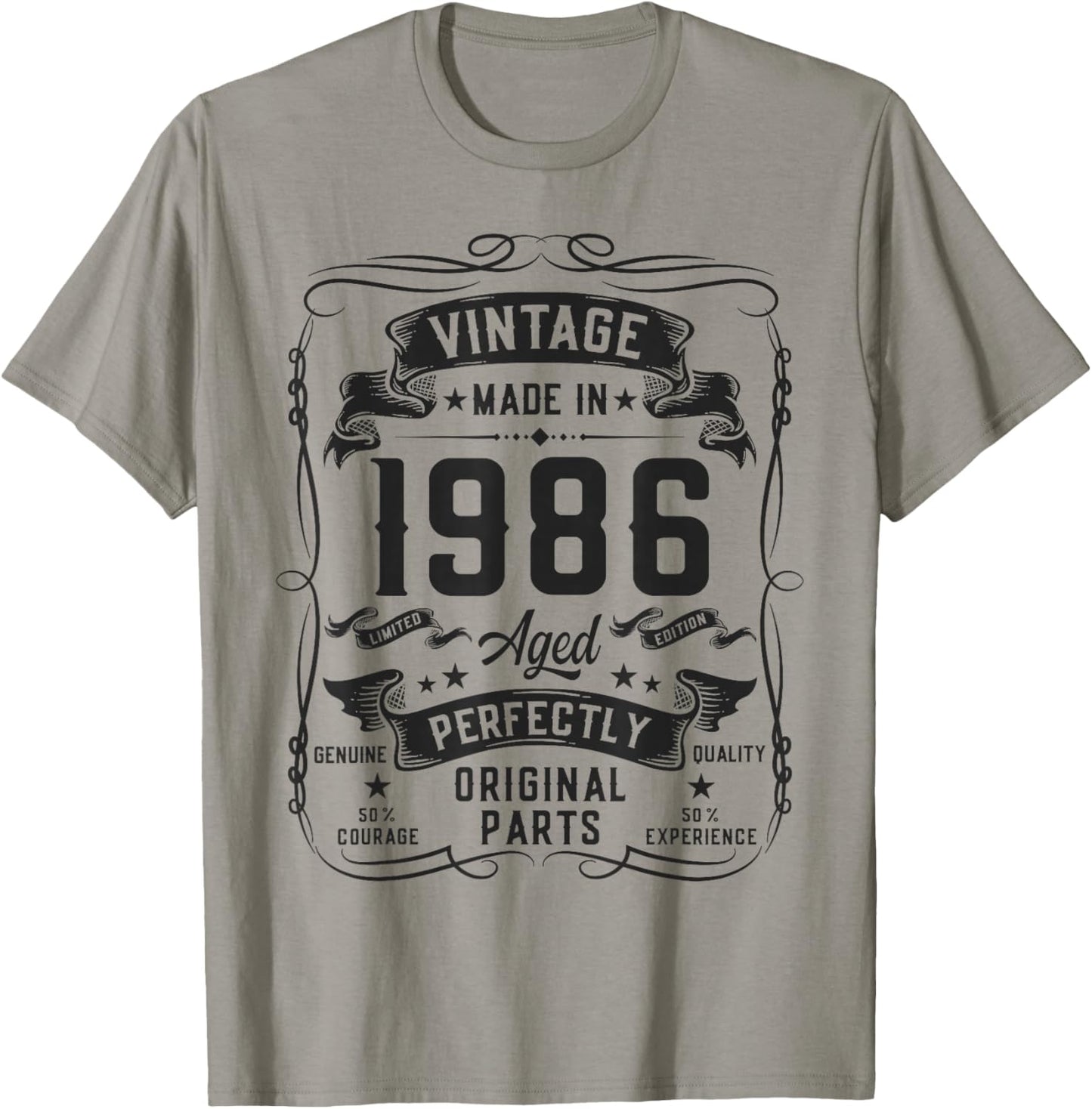 Vintage 1986 40yr 40th Birthday Gifts 40 Years Old T-Shirt - T-Shirt | Sand