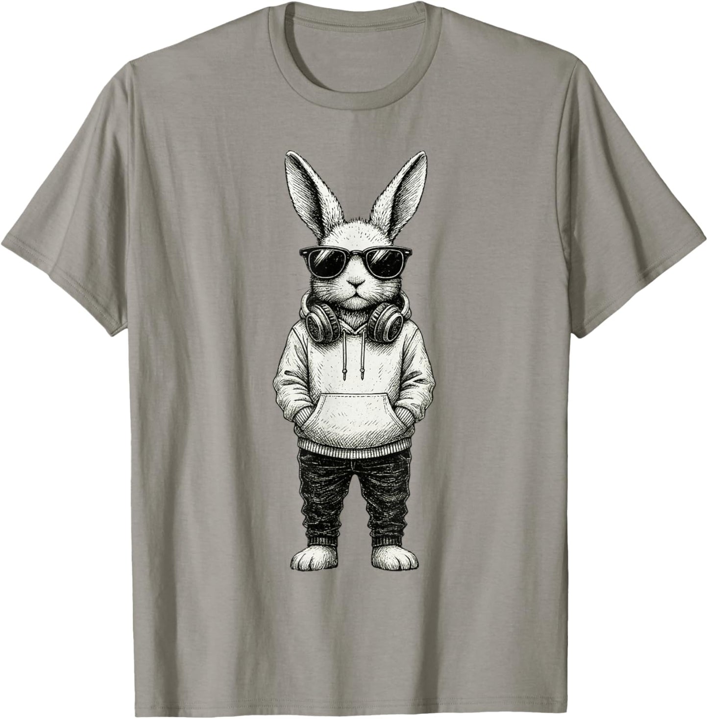 Bunny Easter Sunglasses Easter Day Rabbit Men Boys Kids T-Shirt - T-Shirt | Sand