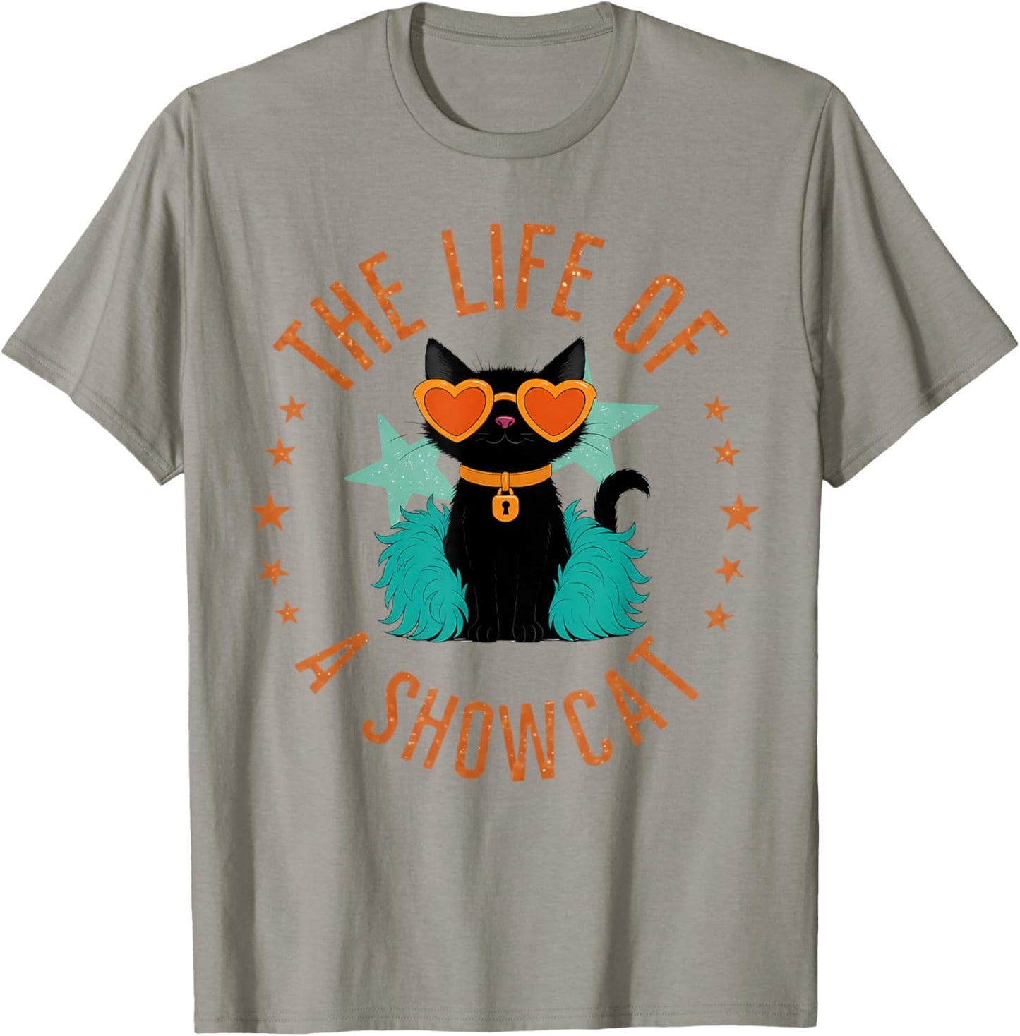 Funny Cat Era Life of Showcat Cat Lovers Men Women Kids T-Shirt - T-Shirt | Sand