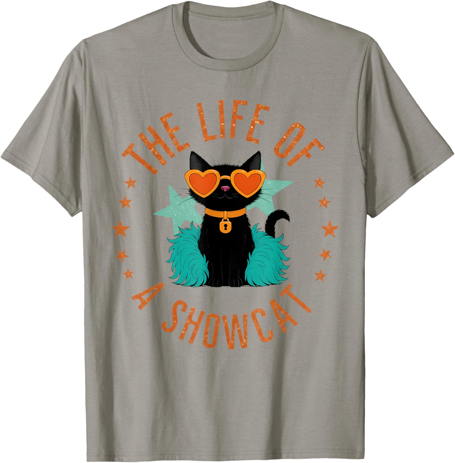 Funny Cat Era Life of Showcat Cat Lovers Men Women Kids T-Shirt - T-Shirt | Sand