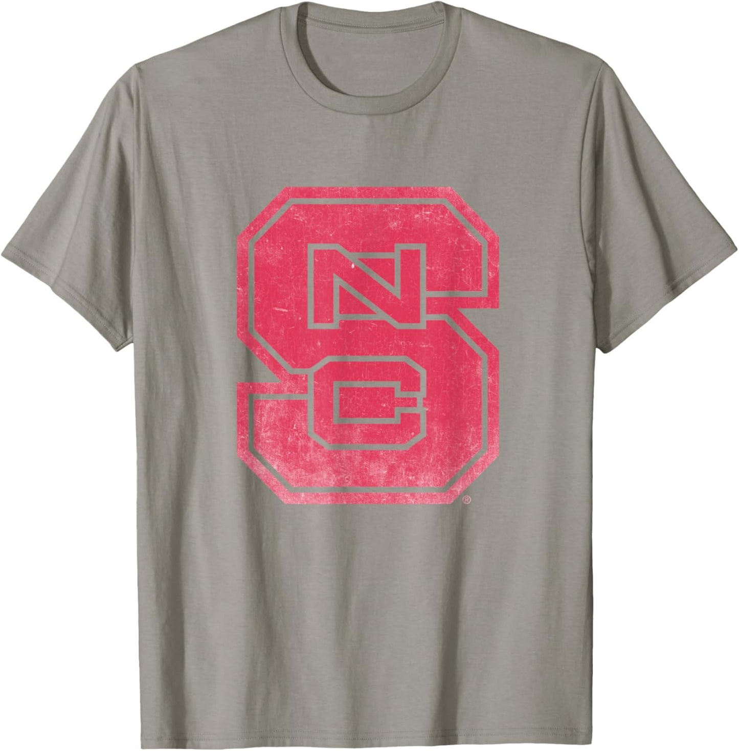 NC State Wolfpack Simple Distressed Logo T-Shirt - T-Shirt | Sand