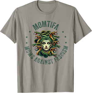 Momtifa Moms Against Fascism Protest Medusa Feminist Mother T-Shirt - T-Shirt | Sand