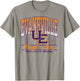 Evansville Purple Aces Kicking It White Officially Licensed T-Shirt - T-Shirt | Sand