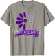 Pancreatic Cancer Awareness Support Purple Flower Petals T-Shirt - T-Shirt | Sand