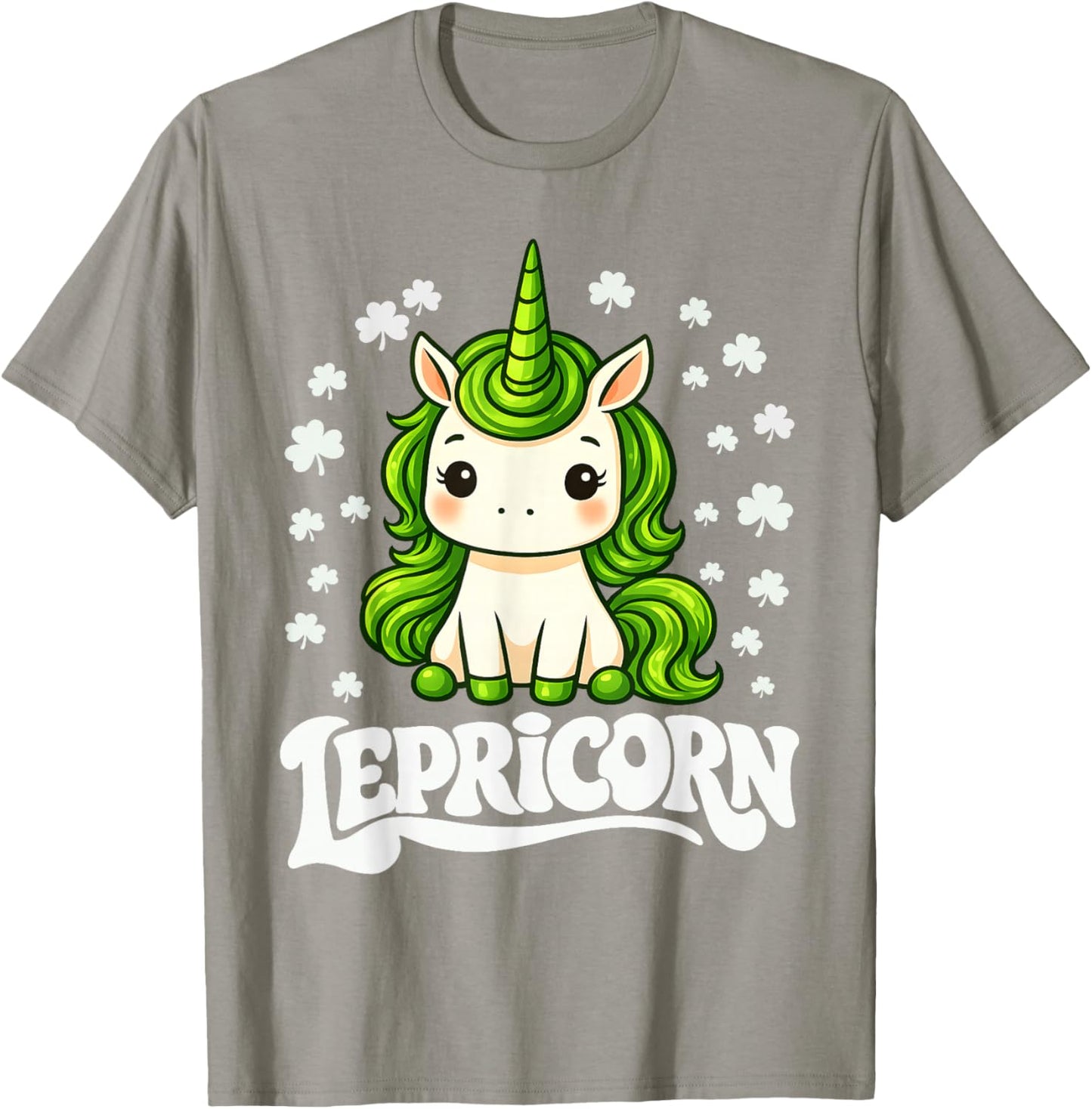 St Patricks Day Unicorn Cute Saint Pattys Girls Lepricorn T-Shirt - T-Shirt | Sand