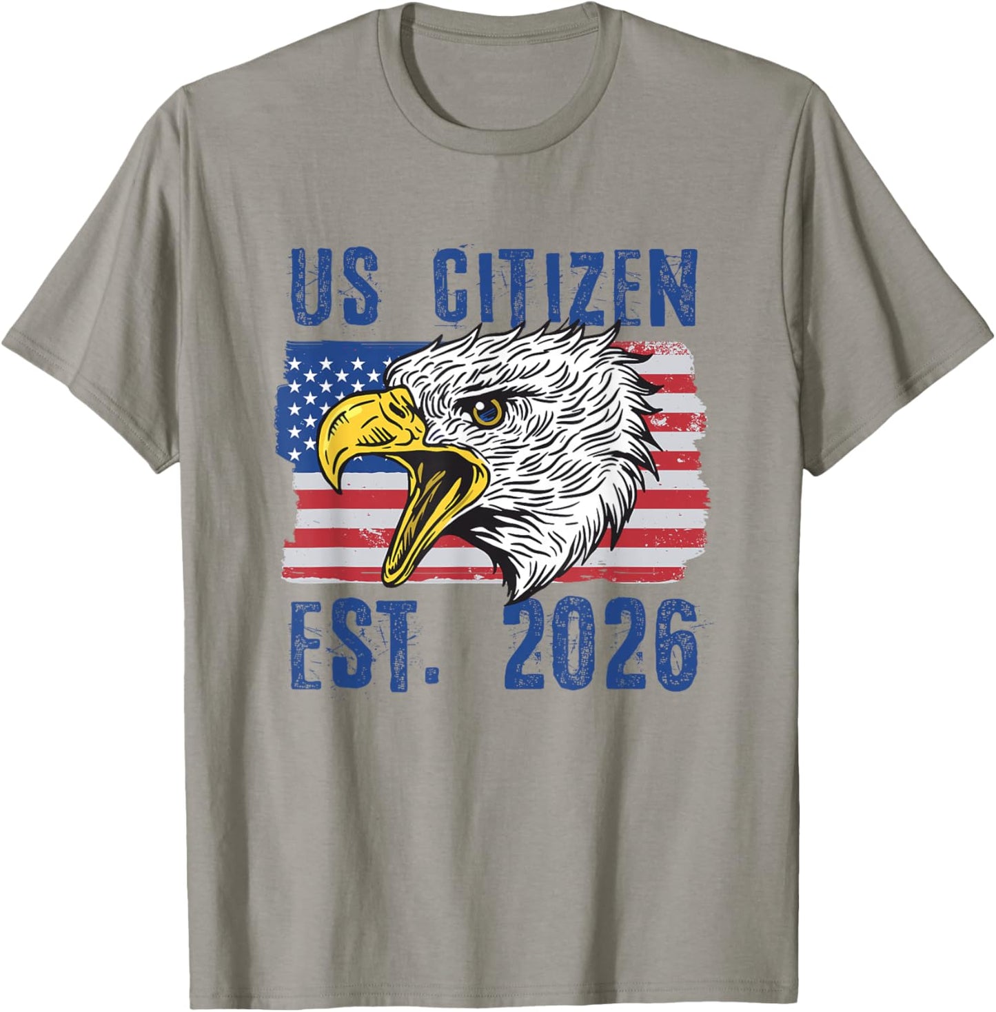 US Citizen Est. 2026 Citizenship New USA Citizen T-Shirt - T-Shirt | Sand