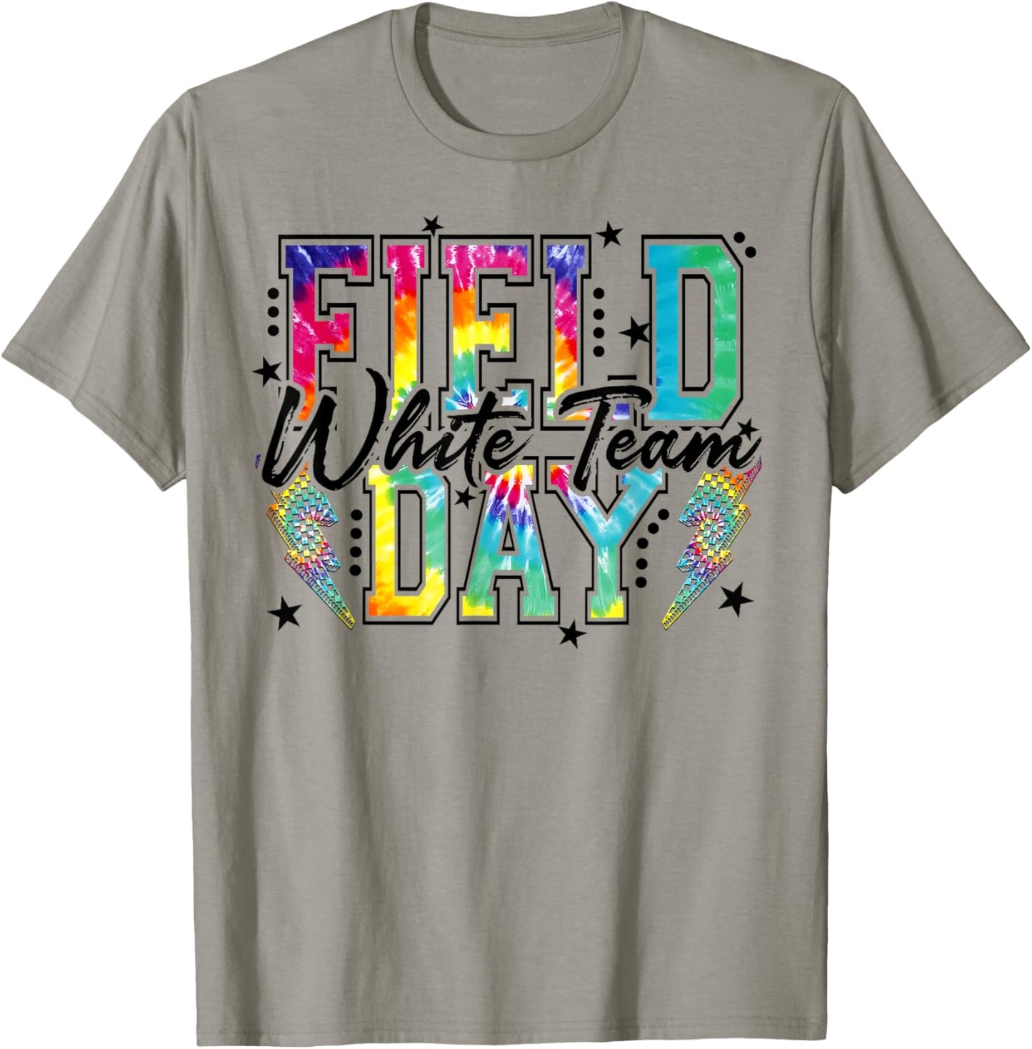 Field Day White Team Tie Dye School Field Trip 2026 T-Shirt - T-Shirt | Sand