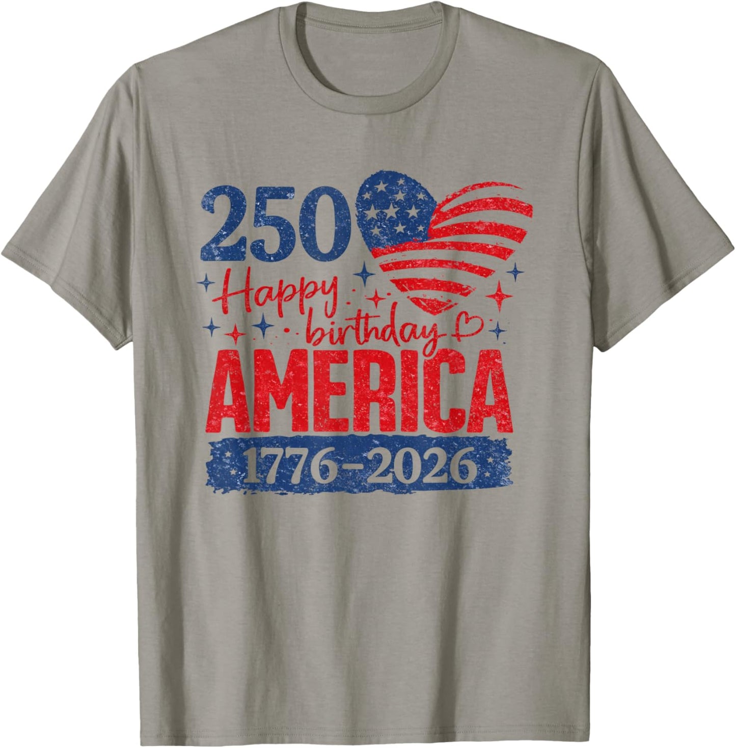 Vintage 250 Years 1776-2026 250th Birthday 4th July T-Shirt - T-Shirt | Sand