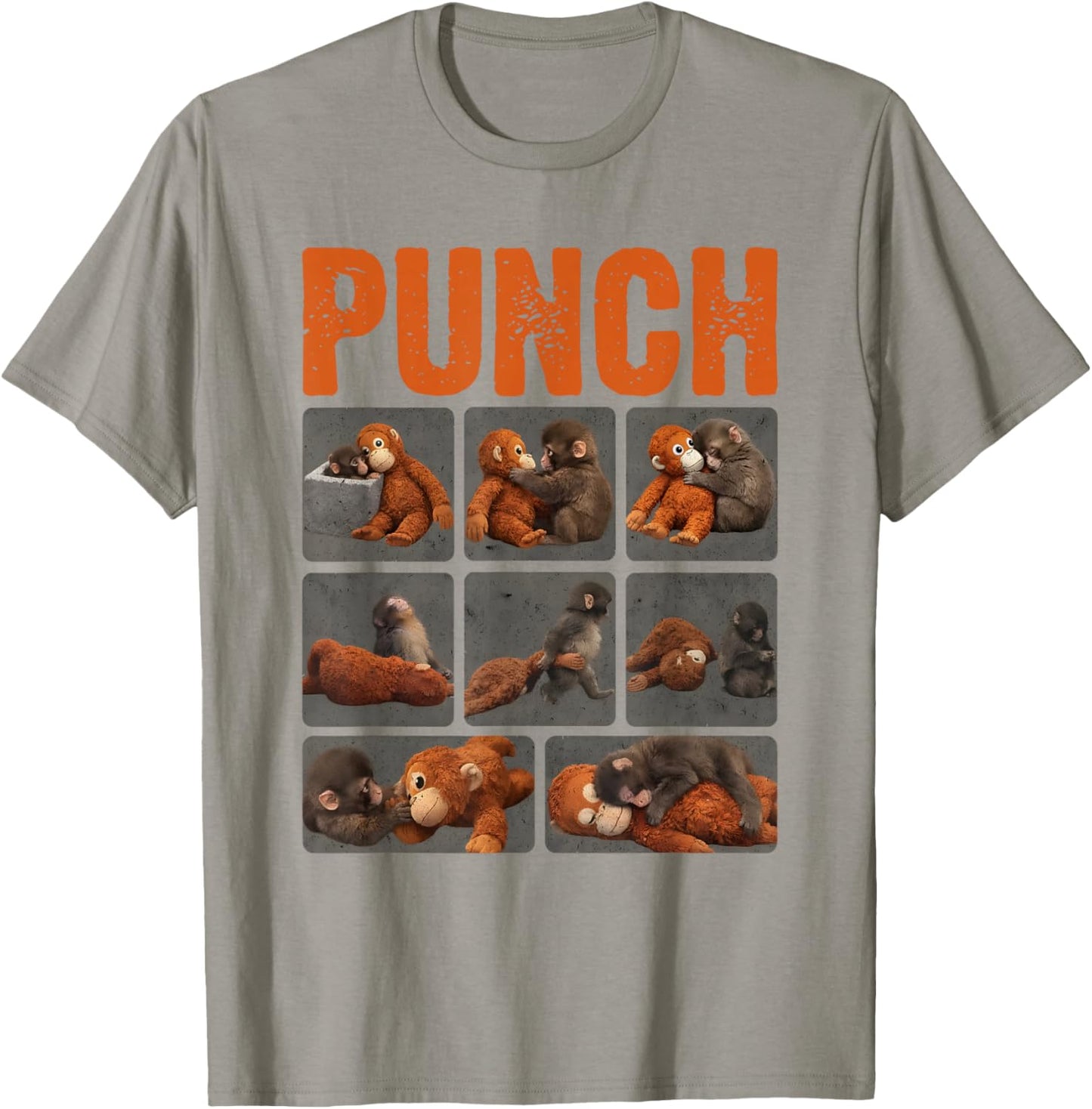 Punch Cute Monkey T-Shirt - T-Shirt | Sand