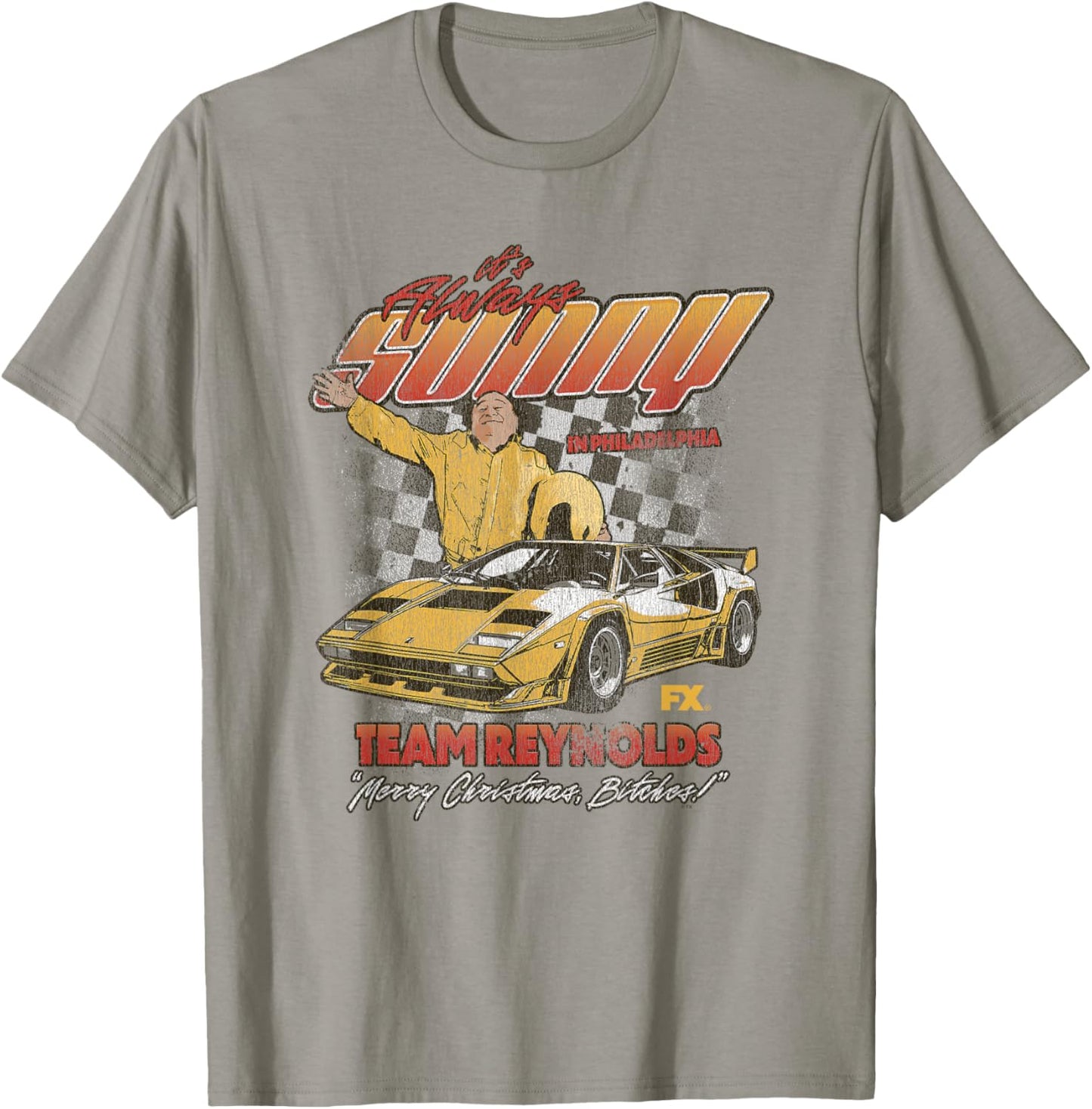 It's Always Sunny Team Reynolds Racing Funny Christmas T-Shirt - T-Shirt | Sand