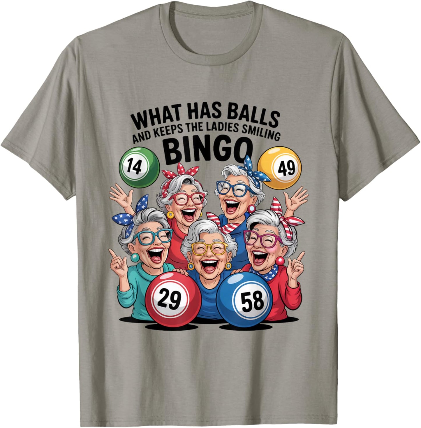 Bingo Night Humor Keeps The Ladies Smiling T-Shirt - T-Shirt | Sand