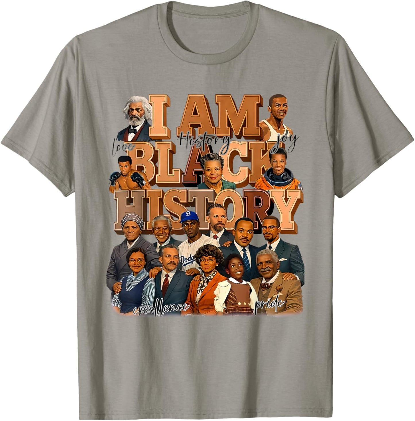 I Am Black History Heart Love African American Women Men Kid T-Shirt - T-Shirt | Sand
