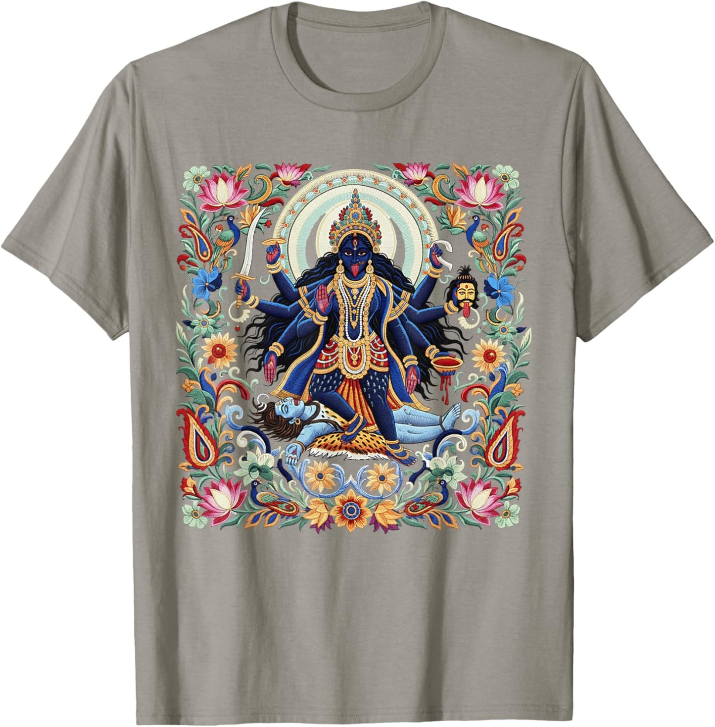 Maa Kali Mahakali Goddess Hindu Spiritual Hinduism Indian T-Shirt - T-Shirt | Sand