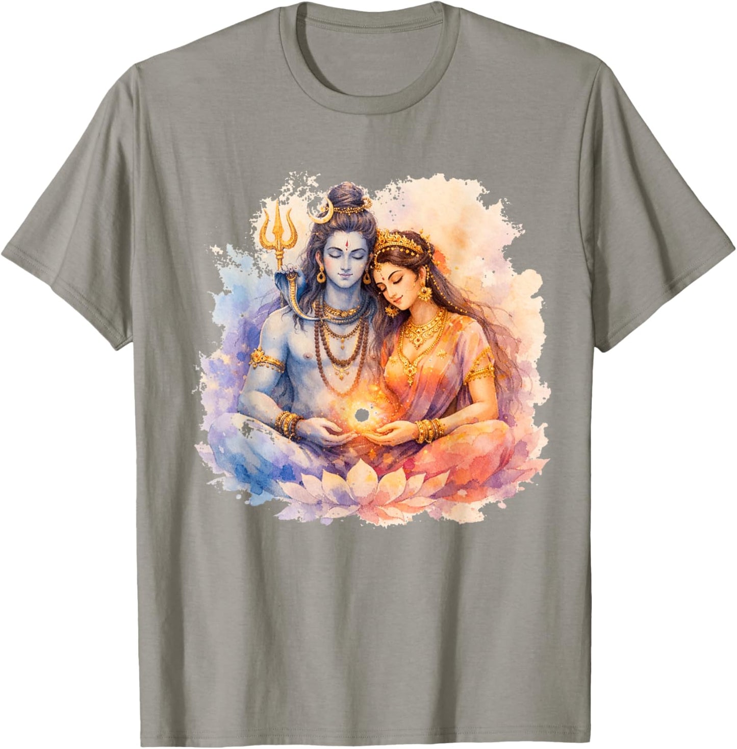 Lord Shiva Durga Hindu God Mahadeva Goddess Goddess Parvati T-Shirt - T-Shirt | Sand