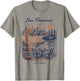 San Francisco Vintage Travel Scenic Illustration T-Shirt - T-Shirt | Sand